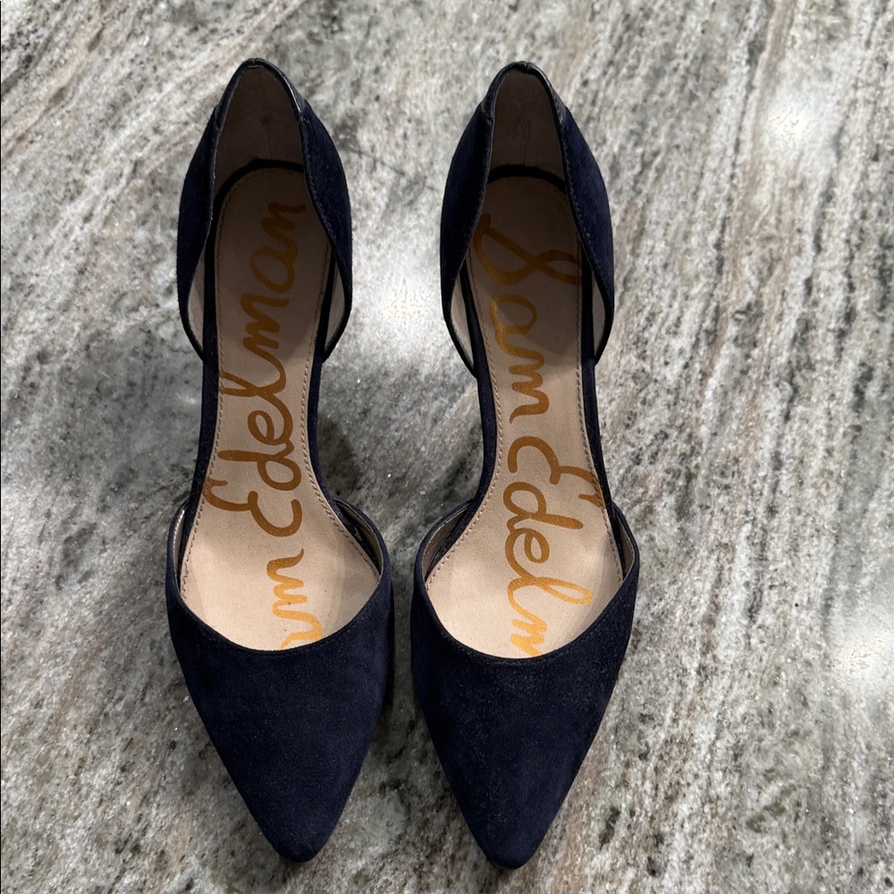 Sam Edelman D’orsay Women's Blue Suede Heels
